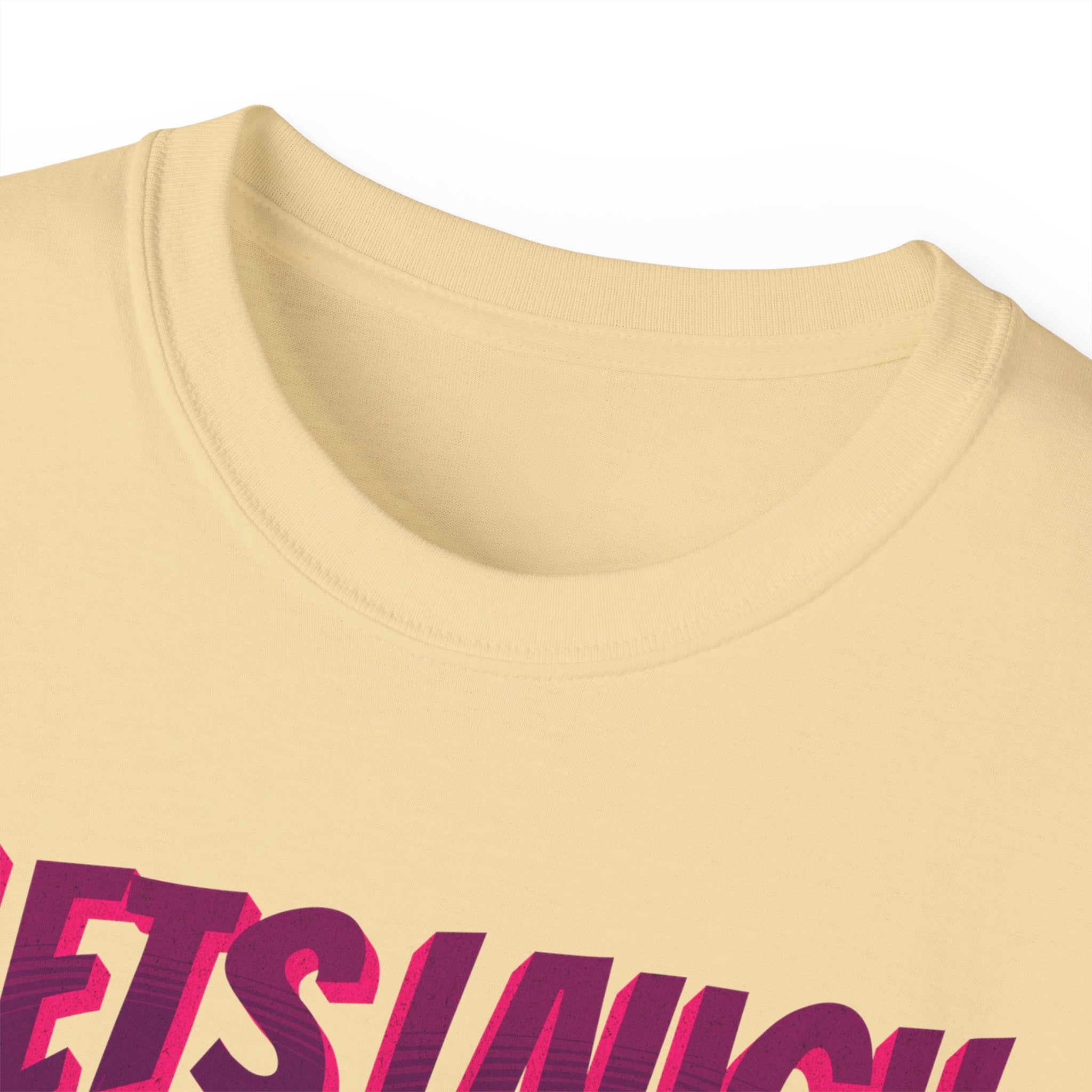 Let's Laugh After Life - Unisex Cotton Crew Tee (Front) - Damned Threads